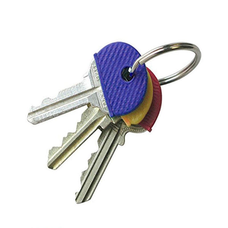 PZRT 12pcs PVC Plastic Key Cap Tags Covers in 4 Assorted Colors for Identify Your Key - Image 3
